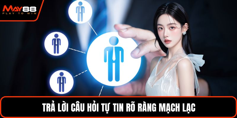 Trả lời câu hỏi tự tin rõ ràng mạch lạc